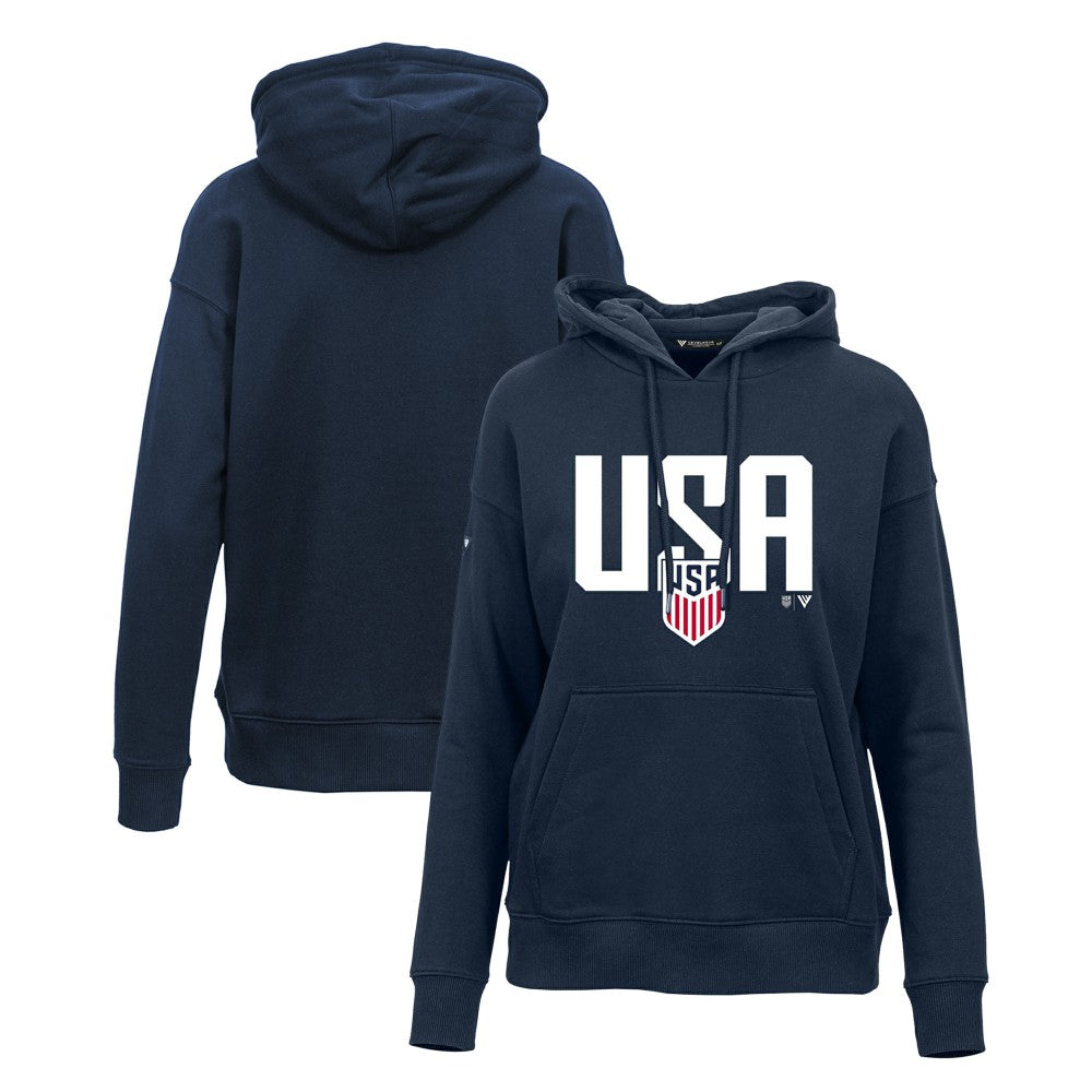 USMNT Levelwear Women's Podium Mascot Pullover Hoodie Navy