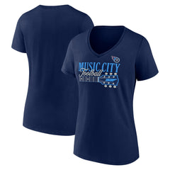Tennessee Titans Fanatics Women's Hometown Defensive Stand V-Neck T-Shirt