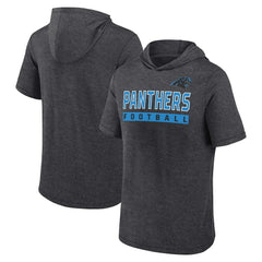 Carolina Panthers Fanatics Push Short Sleeve Pullover Hoodie