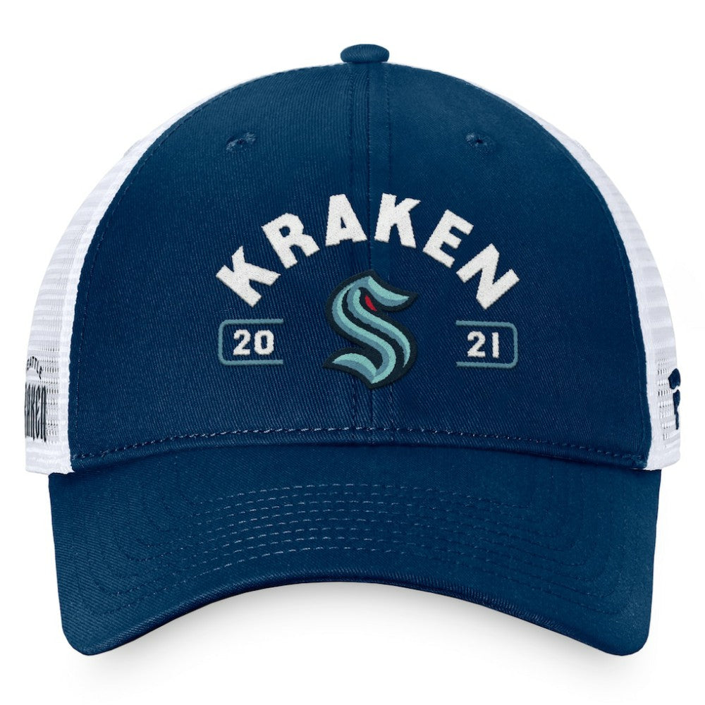 Seattle Kraken Fanatics Free Kick Trucker Adjustable Hat Sale