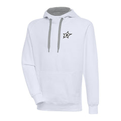 Dallas Stars Antigua Metallic Logo Victory Pullover Hoodie For Sale