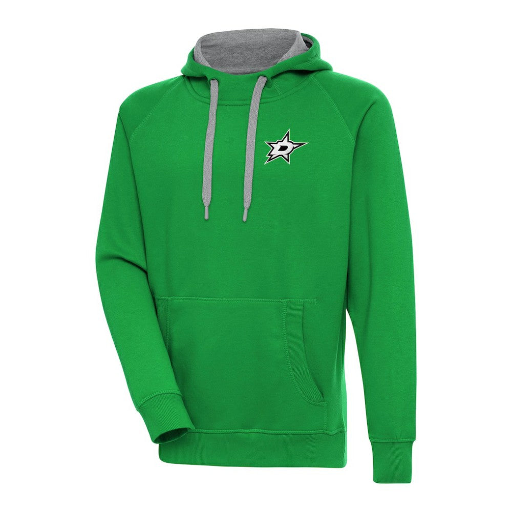Dallas Stars Antigua Metallic Logo Victory Pullover Hoodie Sale