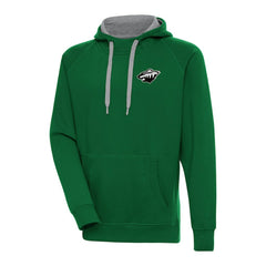 Minnesota Wild Antigua Metallic Logo Victory Pullover Hoodie Outlet
