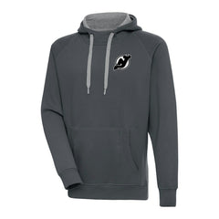 New Jersey Devils Antigua Metallic Logo Victory Pullover Hoodie Sale