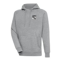 New York Rangers Antigua Metallic Logo Victory Pullover Hoodie Sale