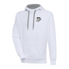 Pittsburgh Penguins Antigua Metallic Logo Victory Pullover Hoodie Outlet