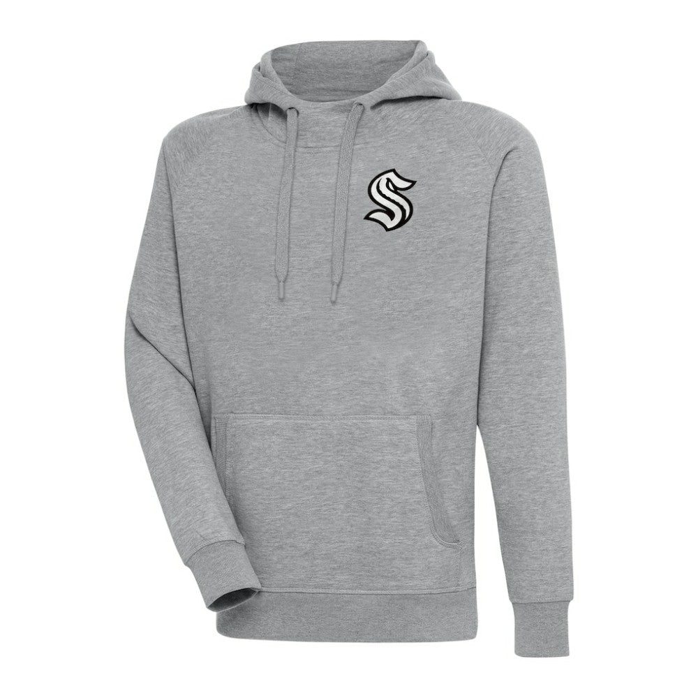 Seattle Kraken Antigua Metallic Logo Victory Pullover Hoodie Sale