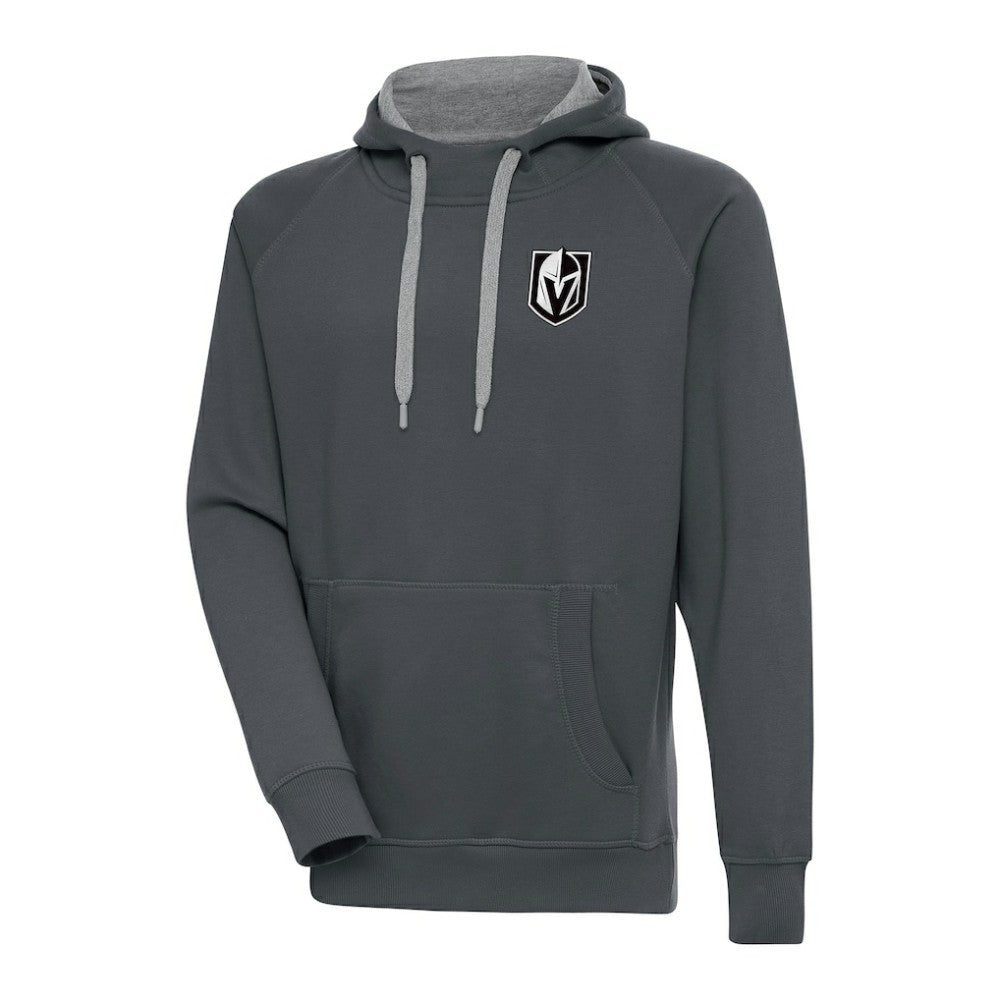 Vegas Golden Knights Antigua Metallic Logo Victory Pullover Hoodie Outlet