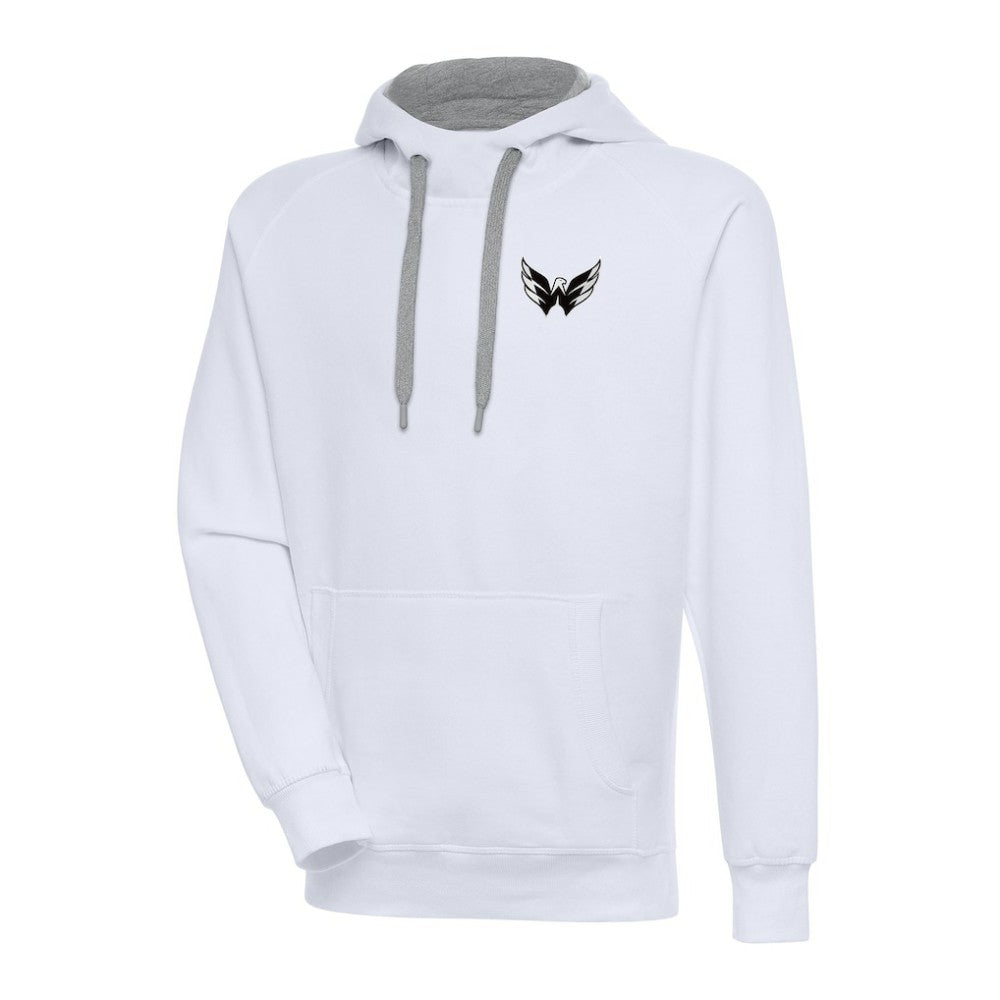 Washington Capitals Antigua Metallic Logo Victory Pullover Hoodie On Sale