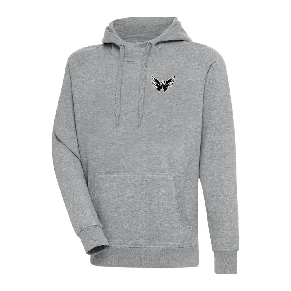 Washington Capitals Antigua Metallic Logo Victory Pullover Hoodie On Sale