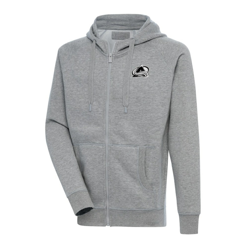Colorado Avalanche Antigua Metallic Logo Victory Full-Zip Hoodie On Sale