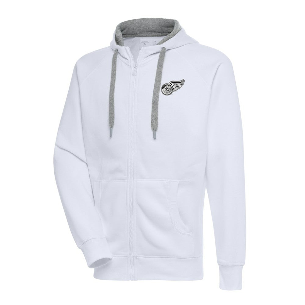 Detroit Red Wings Antigua Metallic Logo Victory Full-Zip Hoodie Outlet