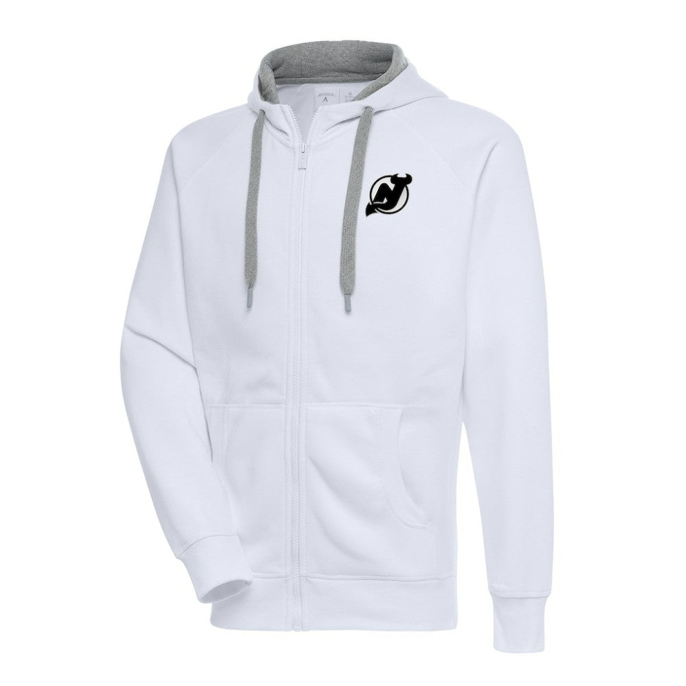 New Jersey Devils Antigua Metallic Logo Victory Full-Zip Hoodie Outlet