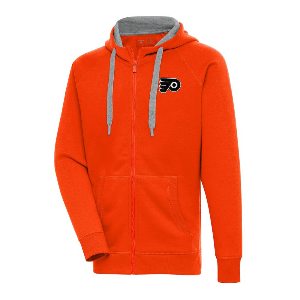 Philadelphia Flyers Antigua Metallic Logo Victory Full-Zip Hoodie Online