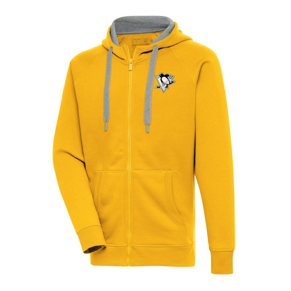Pittsburgh Penguins Antigua Metallic Logo Victory Full-Zip Hoodie Outlet