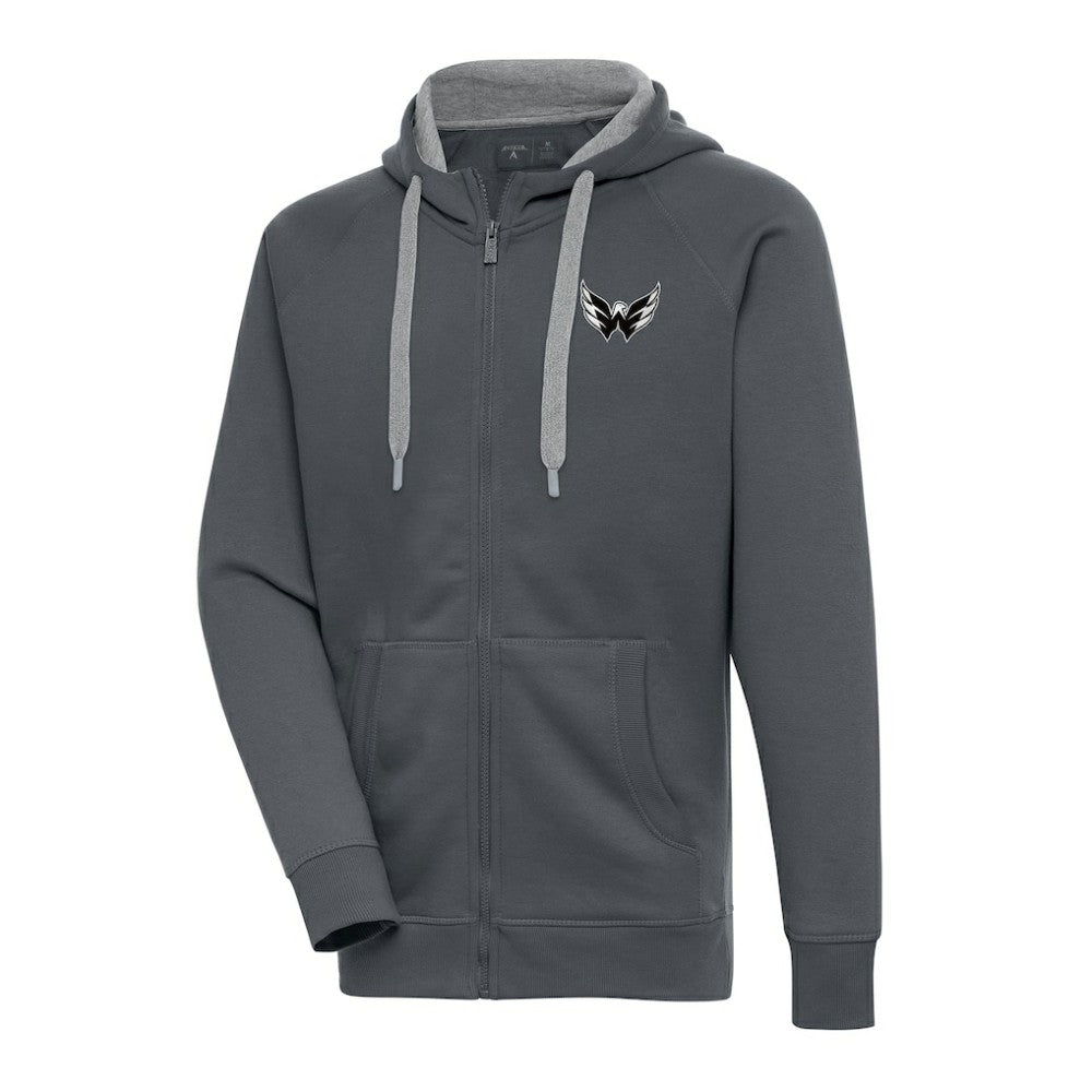 Washington Capitals Antigua Metallic Logo Victory Full-Zip Hoodie Sale