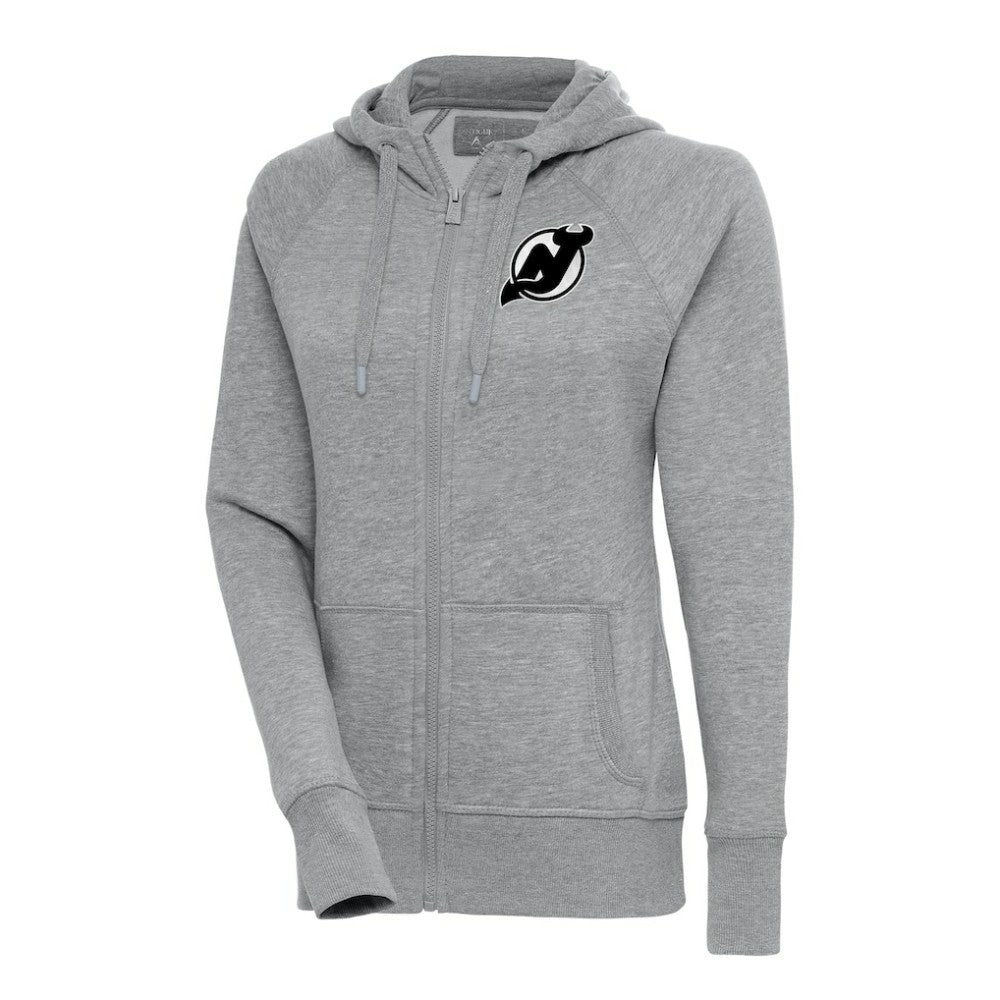 New Jersey Devils Antigua Women's Metallic Logo Victory Full-Zip Hoodie Discount