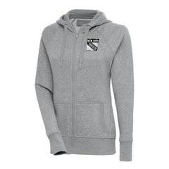 New York Rangers Antigua Women's Metallic Logo Victory Full-Zip Hoodie Discount