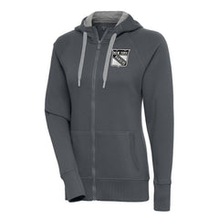 New York Rangers Antigua Women's Metallic Logo Victory Full-Zip Hoodie Discount