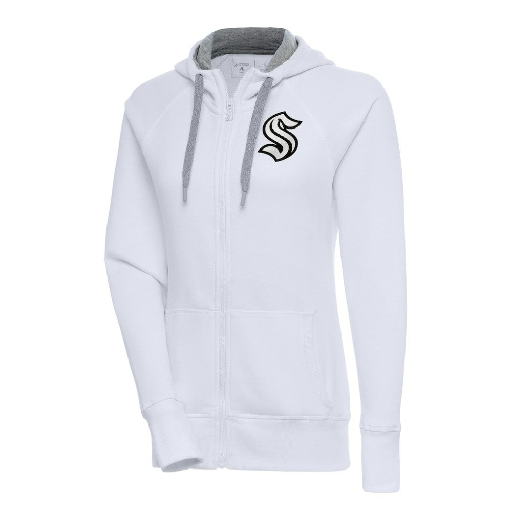 Seattle Kraken Antigua Women's Metallic Logo Victory Full-Zip Hoodie Online