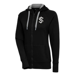 Seattle Kraken Antigua Women's Metallic Logo Victory Full-Zip Hoodie Discount