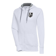 Vegas Golden Knights Antigua Women's Metallic Logo Victory Full-Zip Hoodie Online