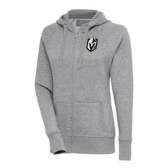 Vegas Golden Knights Antigua Women's Metallic Logo Victory Full-Zip Hoodie Online