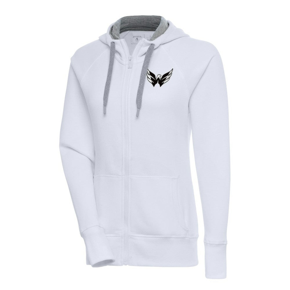 Washington Capitals Antigua Women's Metallic Logo Victory Full-Zip Hoodie On Sale