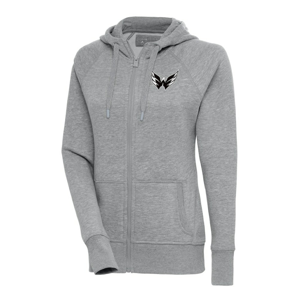 Washington Capitals Antigua Women's Metallic Logo Victory Full-Zip Hoodie On Sale