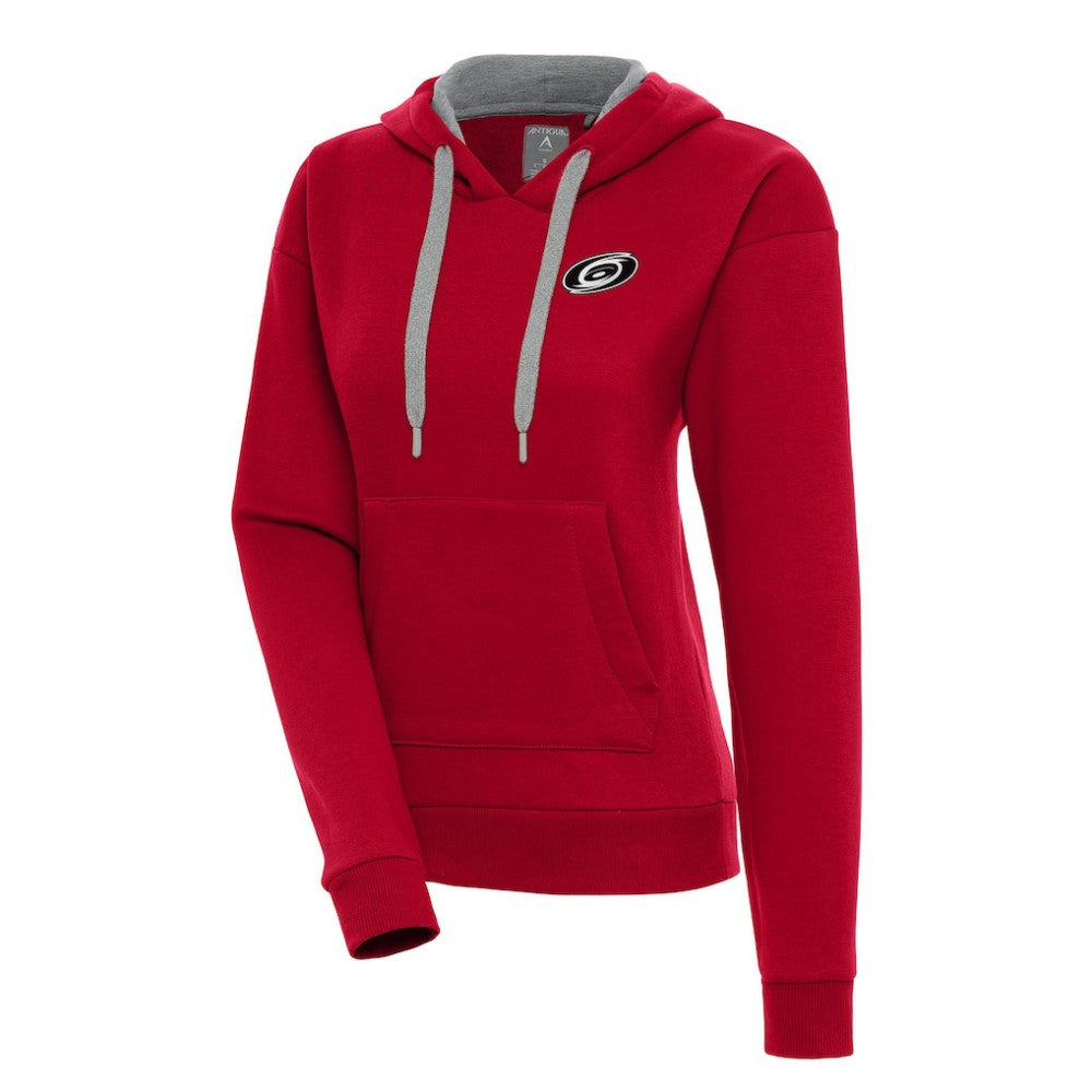 Carolina Hurricanes Antigua Women's Metallic Logo Victory Pullover Hoodie Online
