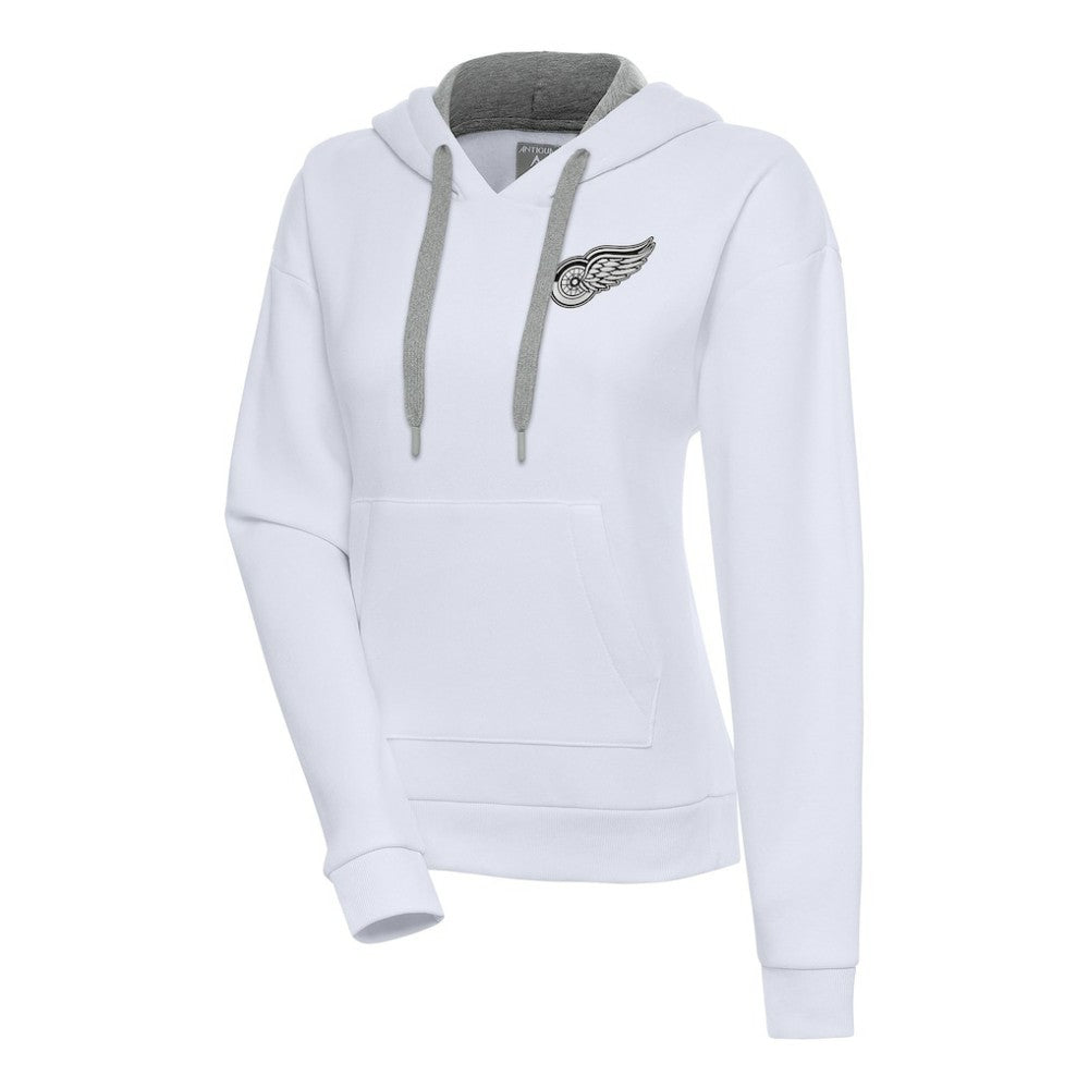 Detroit Red Wings Antigua Women's Metallic Logo Victory Pullover Hoodie Sale