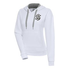 Seattle Kraken Antigua Women's Metallic Logo Victory Pullover Hoodie Discount