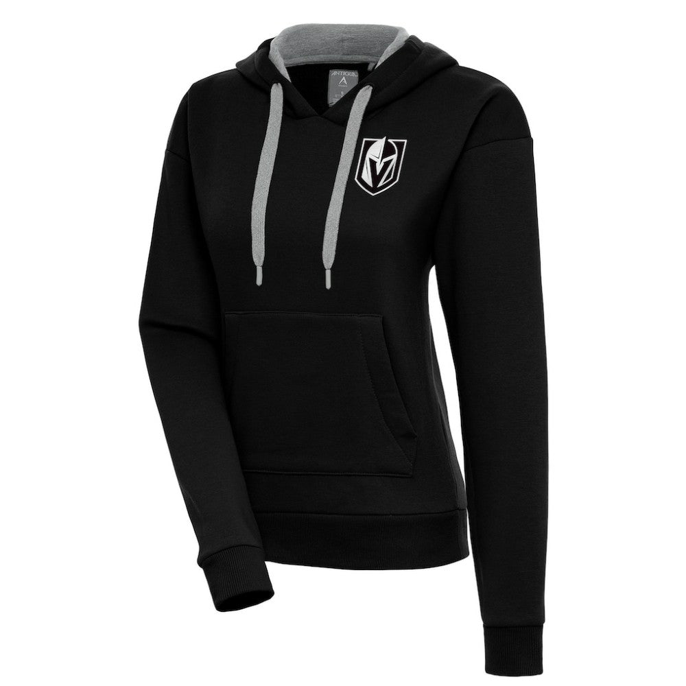 Vegas Golden Knights Antigua Women's Metallic Logo Victory Pullover Hoodie Sale