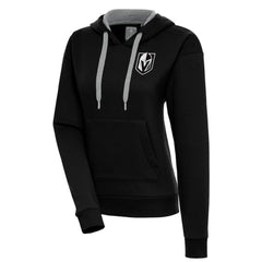 Vegas Golden Knights Antigua Women's Metallic Logo Victory Pullover Hoodie Sale