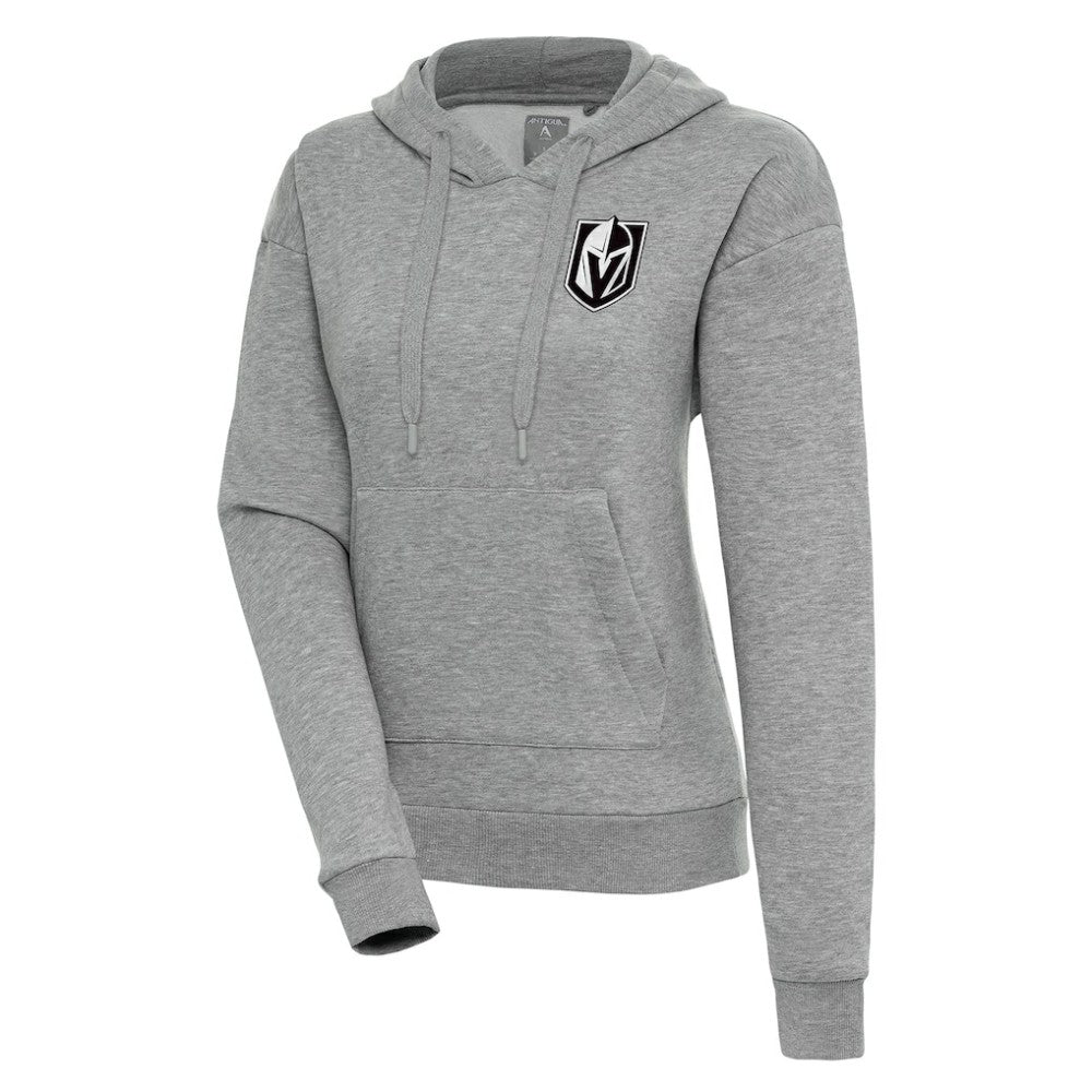 Vegas Golden Knights Antigua Women's Metallic Logo Victory Pullover Hoodie Sale