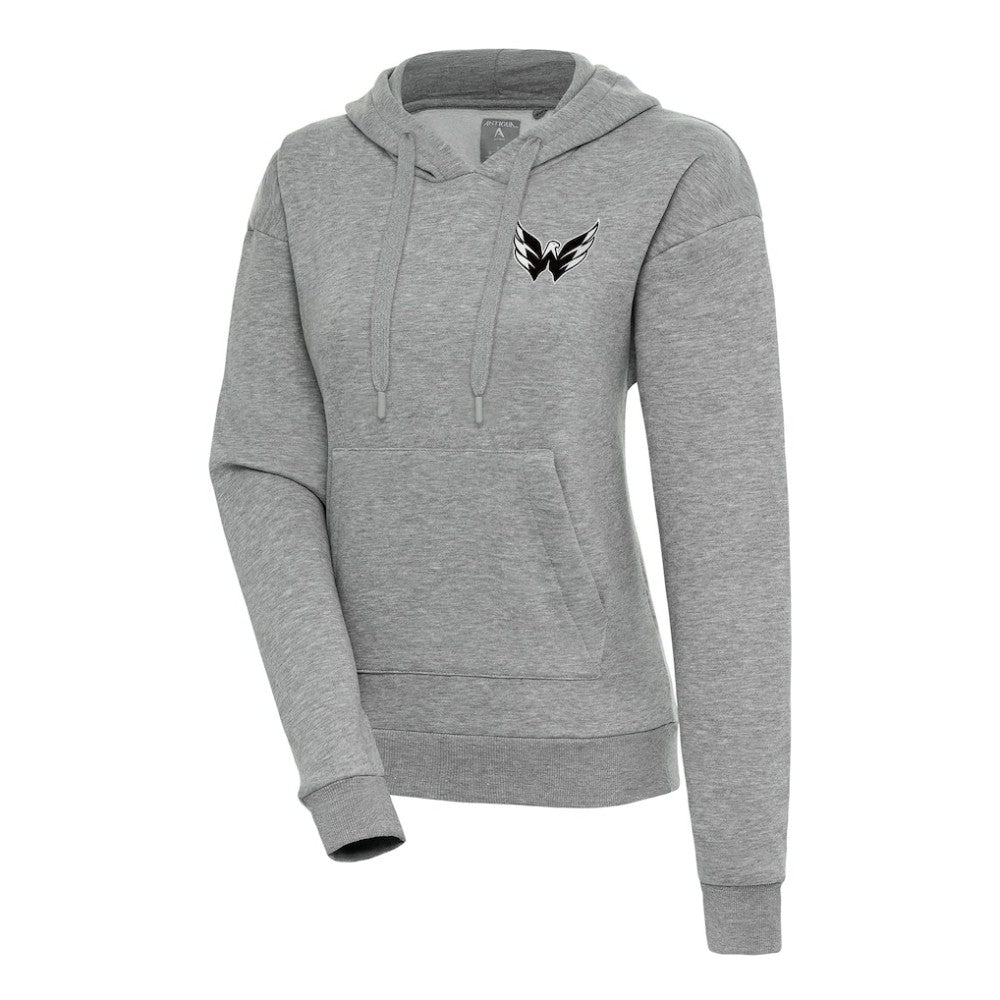 Washington Capitals Antigua Women's Metallic Logo Victory Pullover Hoodie Outlet