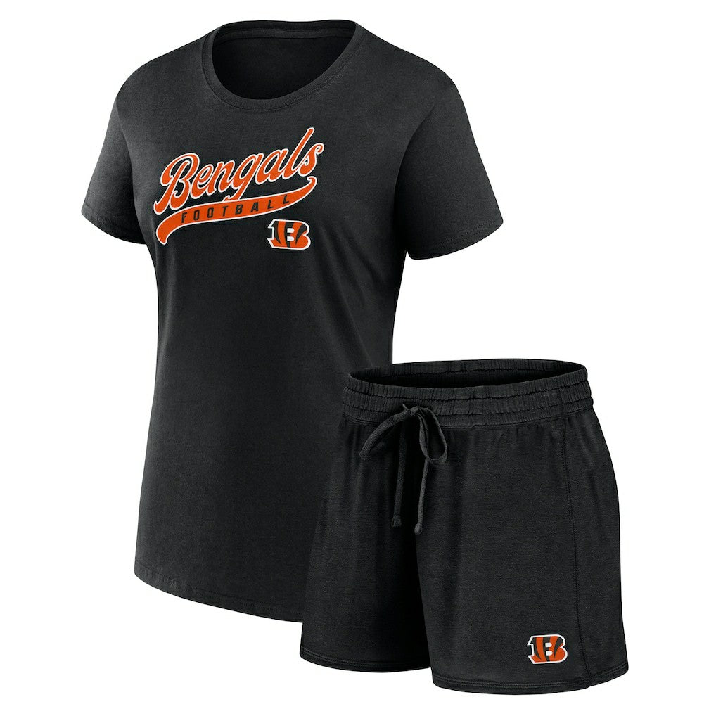 Cincinnati Bengals Fanatics Women's Start to Finish T-Shirt & Shorts Combo Pack