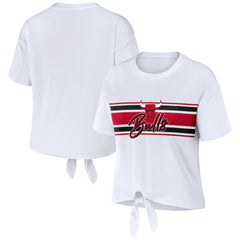 Chicago Bulls WEAR by Erin Andrews Women's Tie-Front T-Shirt sale Online
