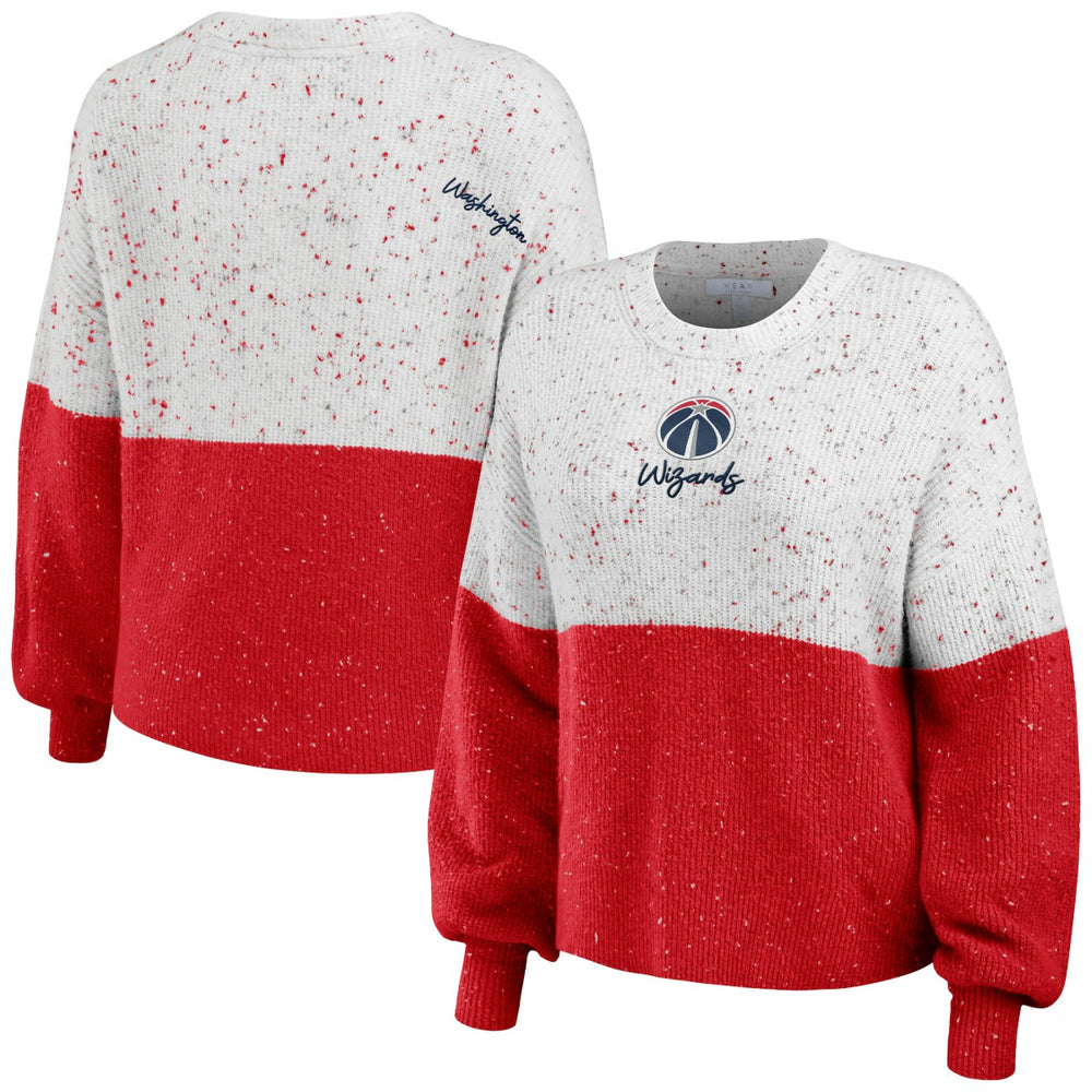 Washington Wizards WEAR by Erin Andrews Women's Color-Block Pullover Sweater Discount