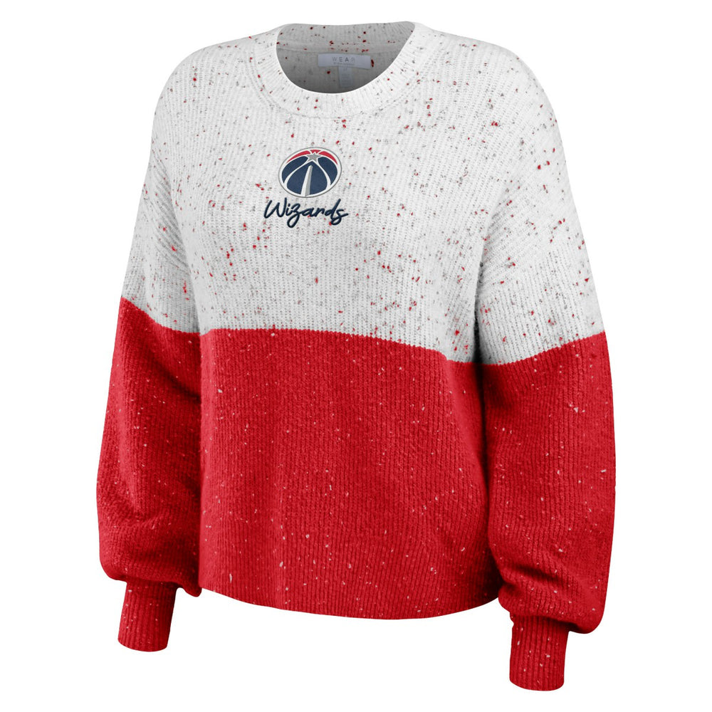 Washington Wizards WEAR by Erin Andrews Women's Color-Block Pullover Sweater Discount