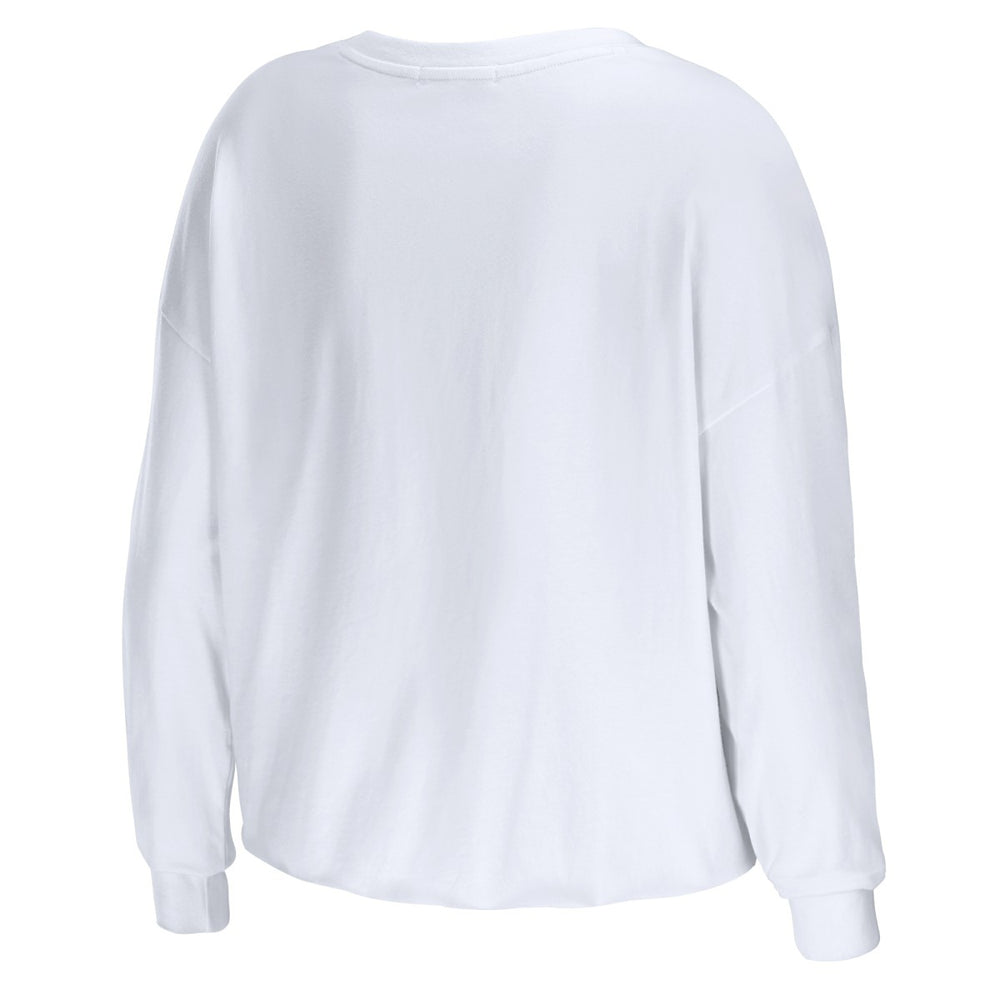 Los Angeles Lakers WEAR by Erin Andrews Women's Cropped Long Sleeve T-Shirt On Sale