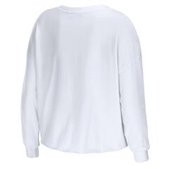 Los Angeles Lakers WEAR by Erin Andrews Women's Cropped Long Sleeve T-Shirt On Sale