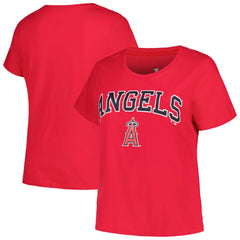 Los Angeles Angels Profile Women's Plus Size Arch Logo T-Shirt | MLB Sale