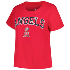 Los Angeles Angels Profile Women's Plus Size Arch Logo T-Shirt | MLB Sale