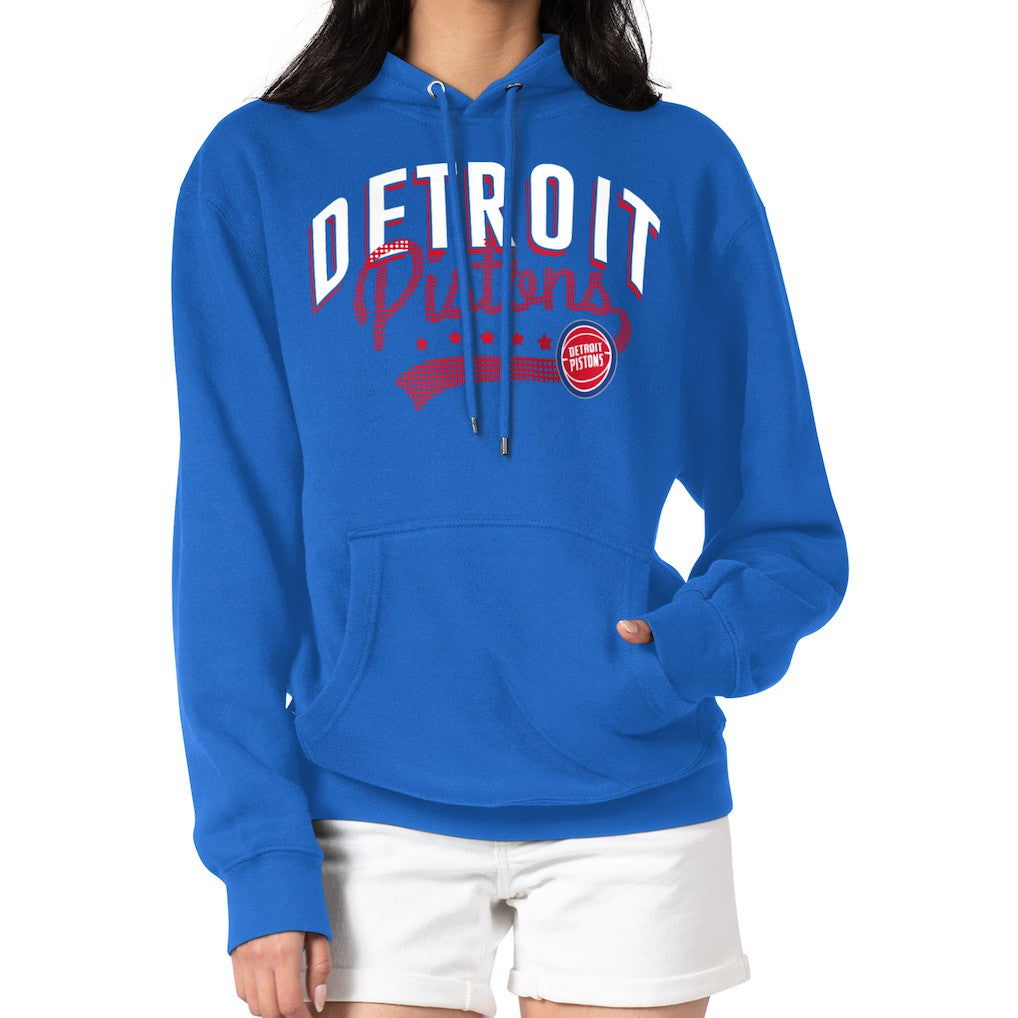 Detroit Pistons G-III 4Her by Carl Banks Women's Filigree Logo Pullover Hoodie - Blue discount For Sale