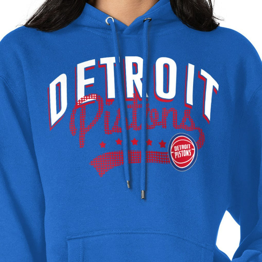 Detroit Pistons G-III 4Her by Carl Banks Women's Filigree Logo Pullover Hoodie - Blue discount For Sale