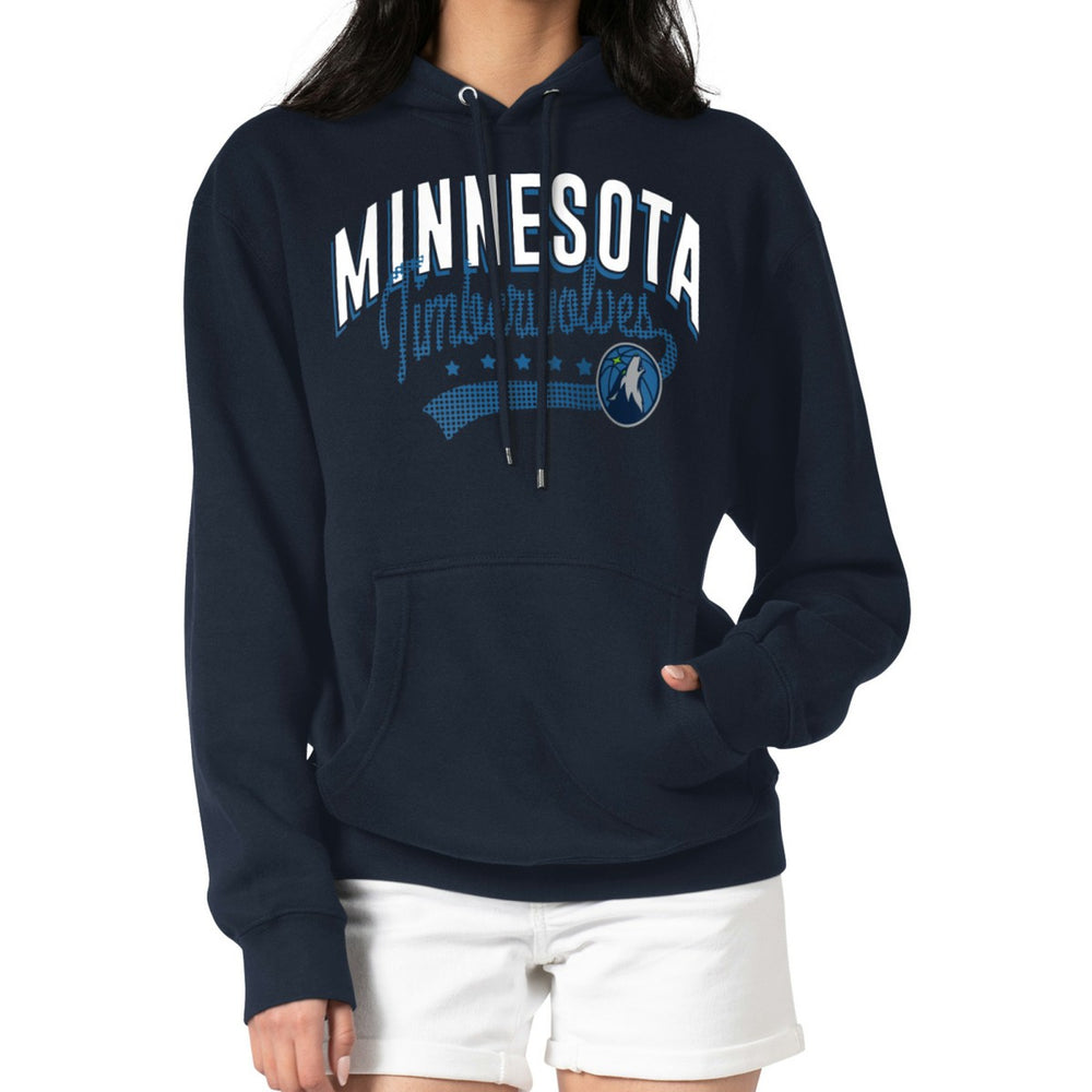 Minnesota Timberwolves G-III 4Her by Carl Banks Women's Filigree Logo Pullover Hoodie - Navy online On Sale