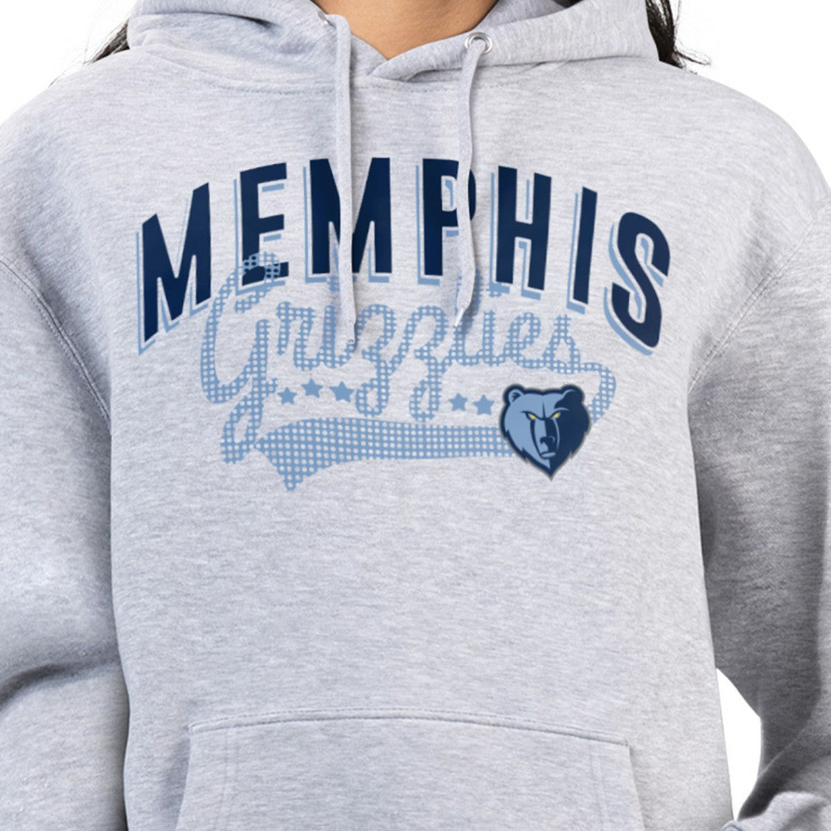 Memphis Grizzlies G-III 4Her by Carl Banks Women's Filigree Logo Pullover Hoodie - Heather Gray for sale For Sale