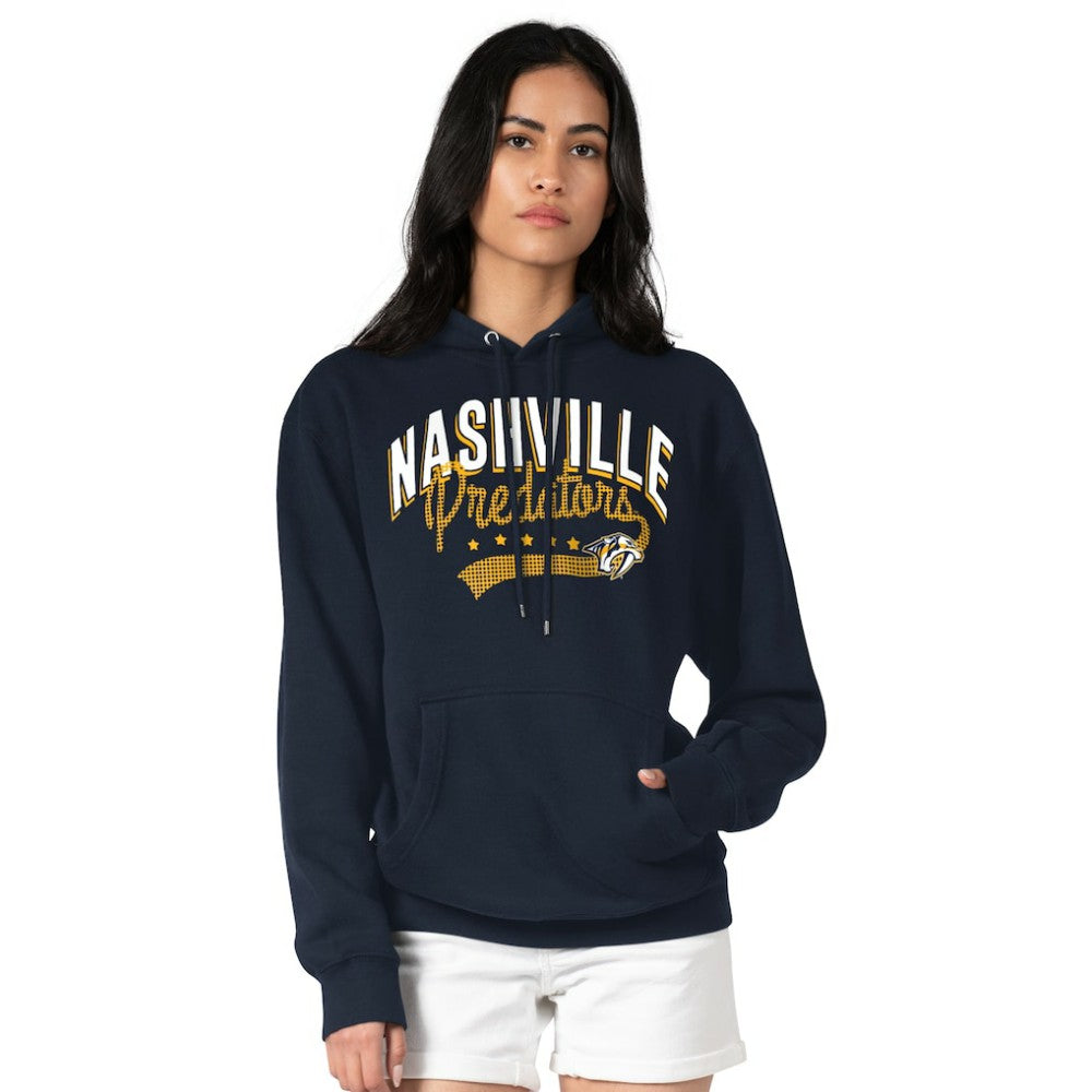 Nashville Predators G-III 4Her by Carl Banks Women's Filigree Logo Pullover Hoodie – Navy Online