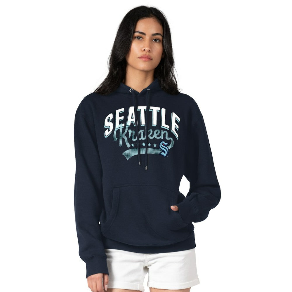 Seattle Kraken G-III 4Her by Carl Banks Women's Filigree Logo Pullover Hoodie – Deep Sea Blue Discount